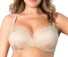 Curvy Couture Strapless Sensation Multi-Way Push-Up Bra - 1211