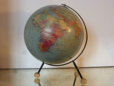 GLOBE TERRESTRE TARIDE  VERS 1962 ,PHILIPS CHALLENGES LONDON