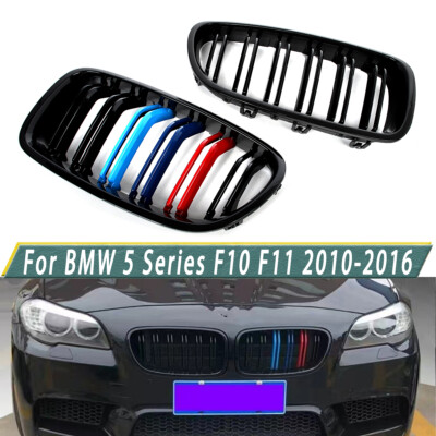 Glossy Black M Color Front Kidney Grille For BMW F10 528i 535i 550i M5 2010-2016