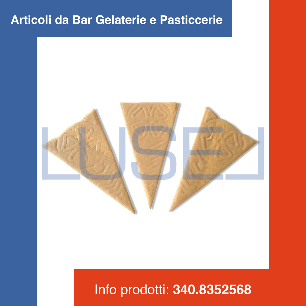 PZ 200 CIALDA VENTAGLIO PER GELATO DOLCI WAFER ICE CREAM DECORAZIONE FRAPPE' BAR