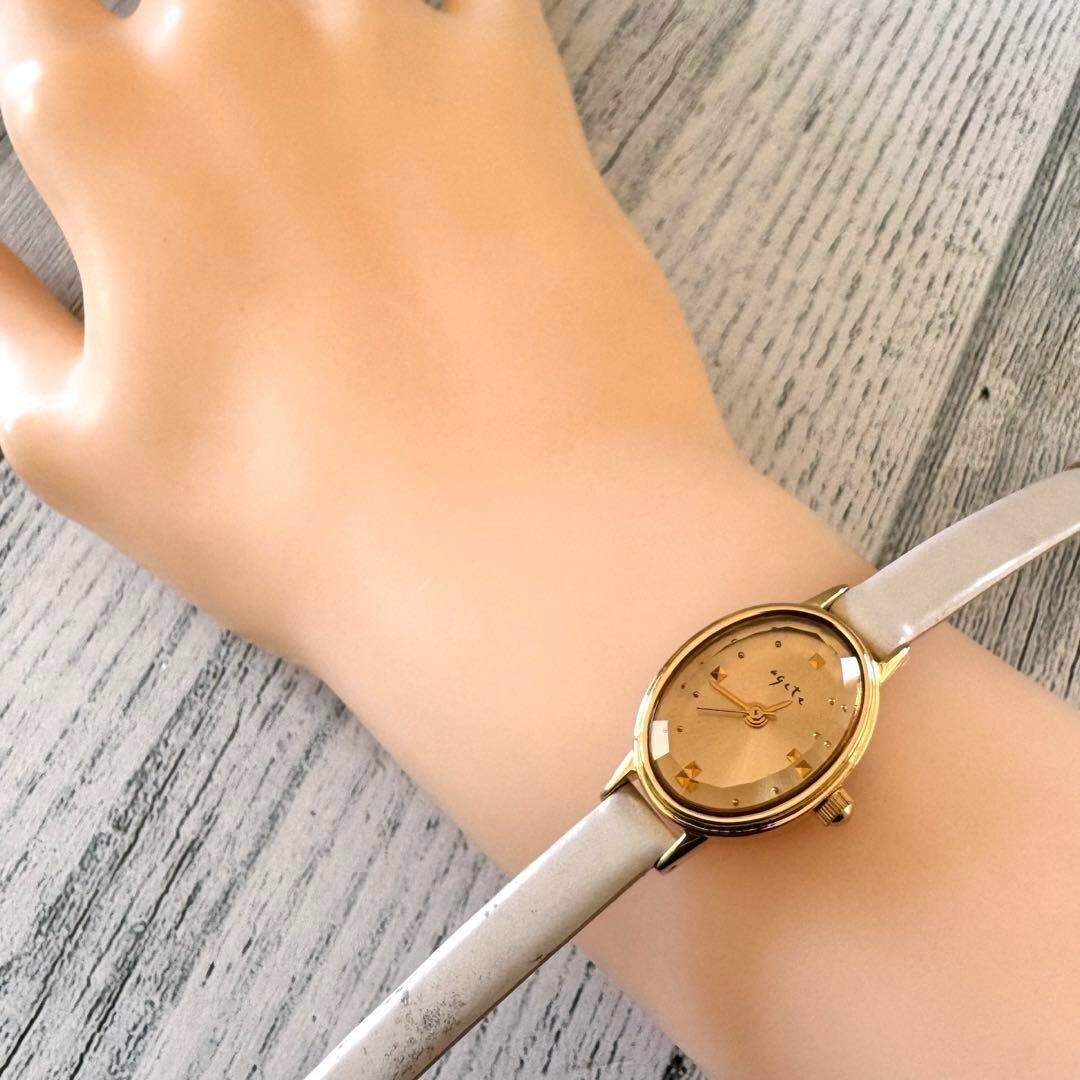 agete watch oval dial gold Used From Japan Check description | eBay