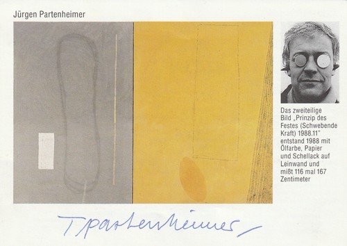 Jürgen Partenheimer, orig sign Art AK