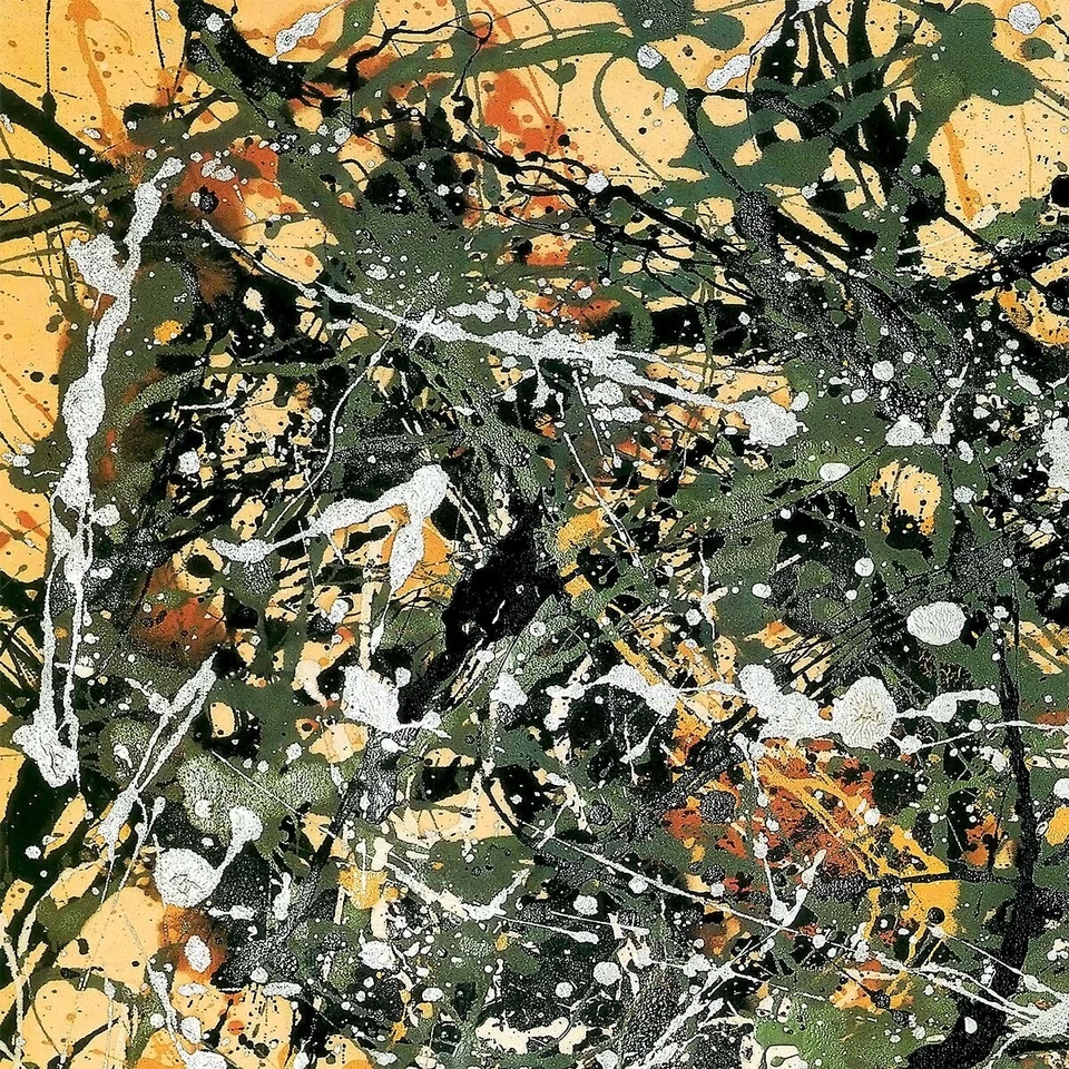 54W"x26H" NÚMERO 8, 1949 por Jackson Pollock - opciones de salpicaduras por goteo de lona Foto 3 de 4