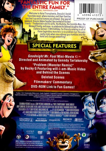 HOTEL TRANSYLVANIA -Rare DVD Aus Stock -Kids & Family -Excellent - Picture 2 of 2