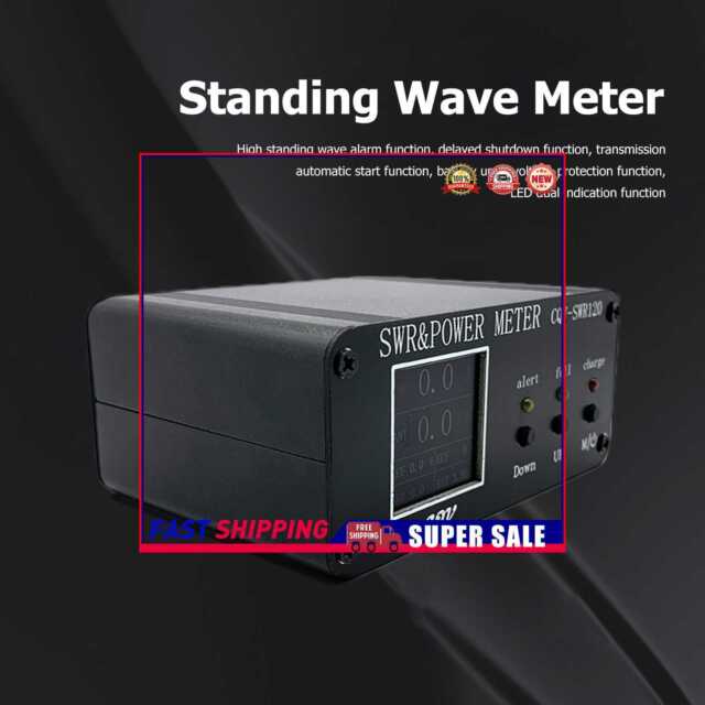 0.5-120W Power Meter FM AM SSB 1.8MHz-50MHz Power Watt Meter with Alarm Function