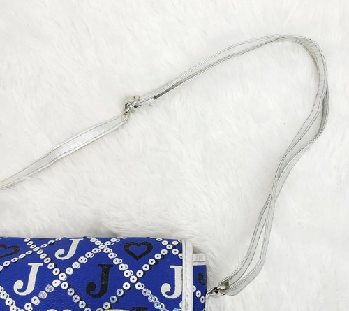Justice Girls Crossbody Bag Cross Body Purse Blue Black Silver Sequin Adjustable - Picture 5 of 12