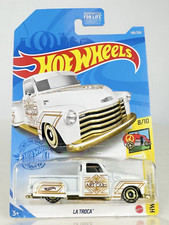 Hot Wheels 2021 La Troca 146/250 HW Art Cars 8/10 White Gold
