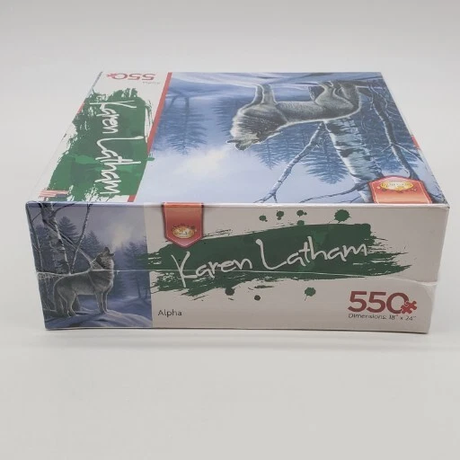 Rompecabezas Karen Latham Alpha de Serendipity 550 piezas Wolf Howling sellado Foto 3 de 4