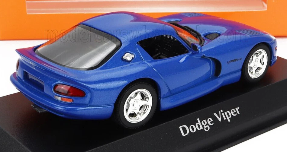 wonderful diecast-modelcar DODGE VIPER COUPE 1993 - blue metallic - 1/43 - lim. - Image 2 of 2