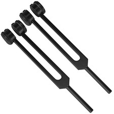 2Pcs 128 Hz Medical-Grade Tuning Fork Fixed Weights Aluminum C128 Tactical Black