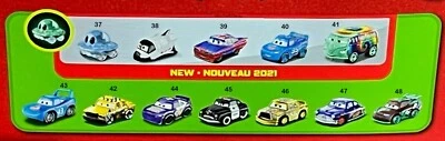 Disney Pixar Cars 2021 Mini Racers Series 4 Mattel Coches Metal nuevos con caja