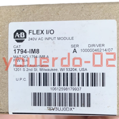 New & Sealed Allen Bradley 1794-IM8 SER A Flex I/O Digital Input Module 