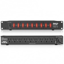 PDU Power Strip Surge Protector - 150 Joule 9 Outlet Strips 21X11X4, BLACK