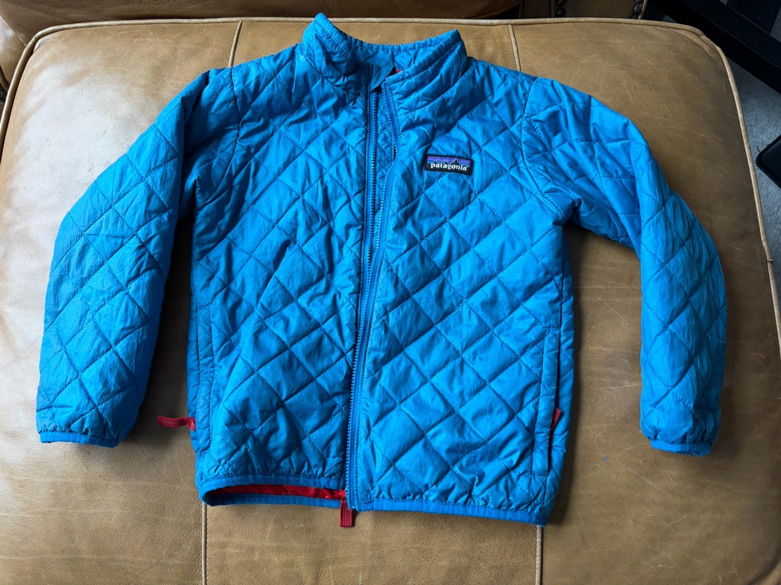 Patagonia Kids Bright Blue Quilted Jacket