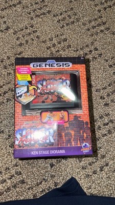 Street Fighter II Ken Stage Diorama Console Heroes SEGA Genesis Retro Figure NEW