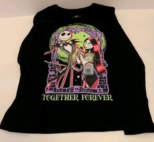 Disney Tim Burton The Nightmare Before Christmas Kids Long Sleeve Tee Shirt L