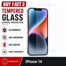 For (iPhone 14, 6.1") Tempered Glass Screen Protector Ultra-Thin (BUY 1 GET 3)