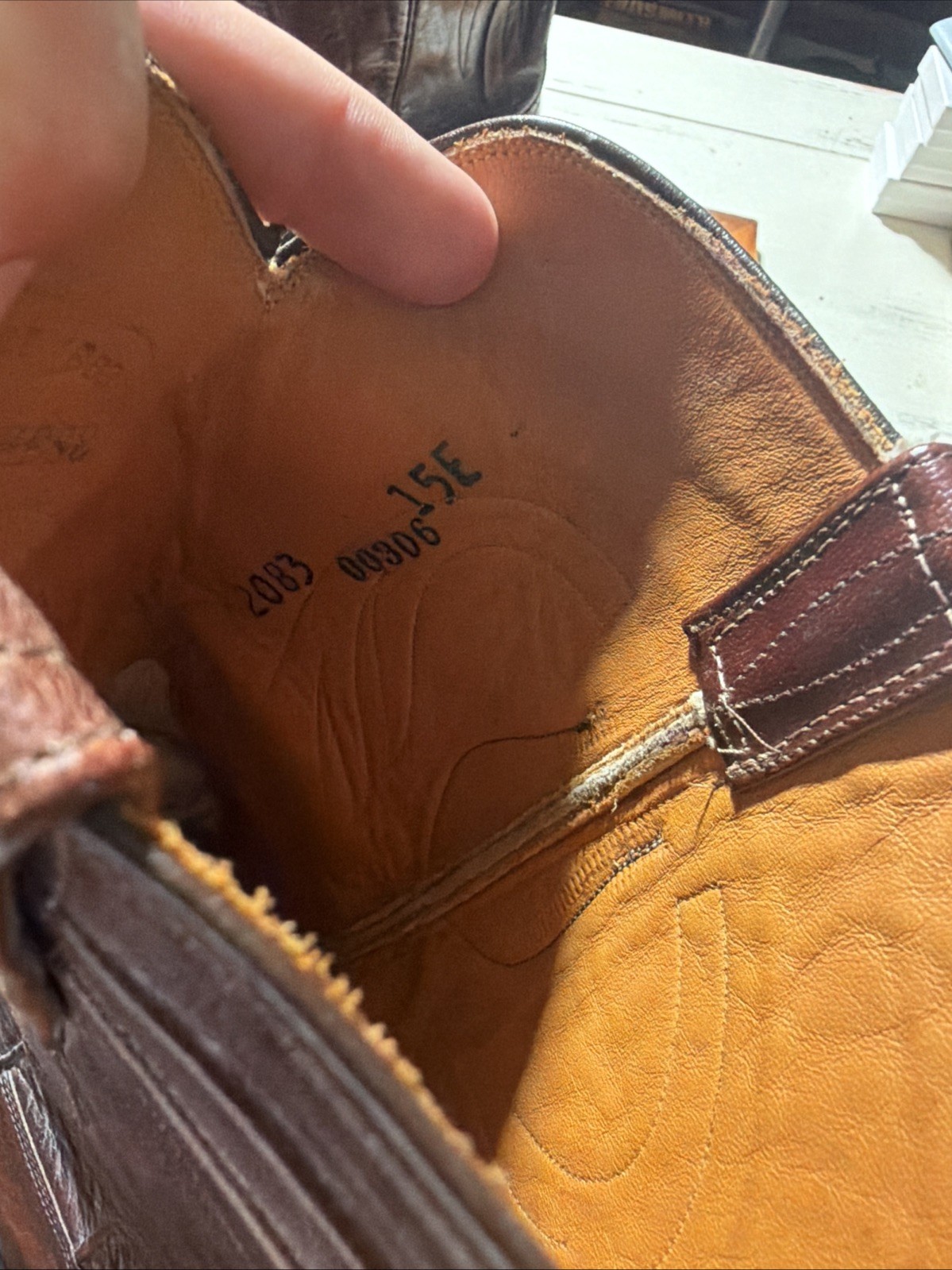 Vintage Lucchese San Antonio 1980 Brown Santini Goat 2083 Size 15-E ...