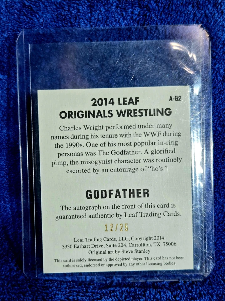 Leaf Originals WWE Yellow The Godfather 2014 foto alternativa 12 de 25 automático Foto 3 de 3
