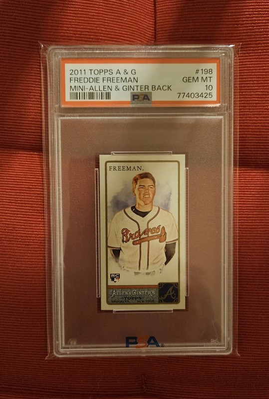 2011 Topps Allen & Ginter Mini Freddie Freeman RC - A&G Back - Gem Mint PSA 10 -