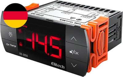 Elitech EK-3010 Digitaler Temperaturregler Thermostat Mit Sensoralarm, Kühlung/H