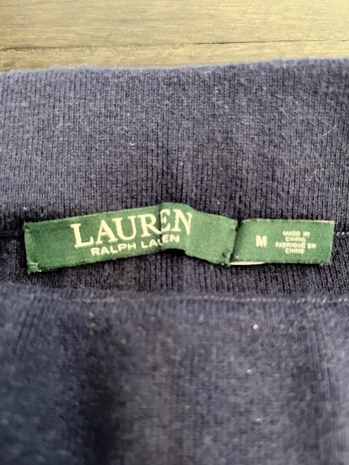 Maxi Falda Lauren Ralph Lauren Azul Marino Tejido Acanalado Rojo Azul Blanco Rayas M Foto 2 de 4