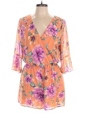 Everly Women Orange Romper L