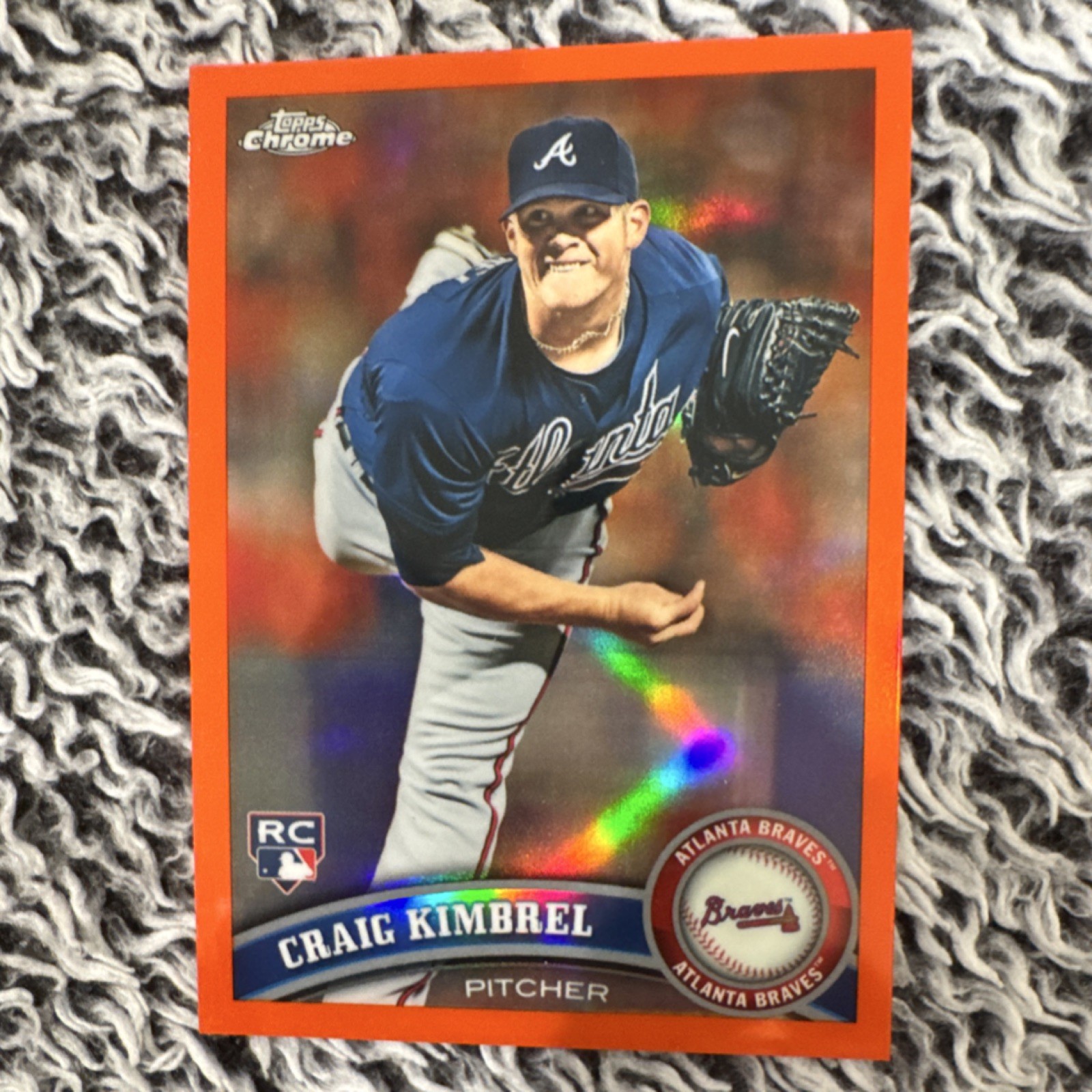 2011 Topps Chrome Rookie Orange Refractor Craig Kimbrel #195 Braves Baseball