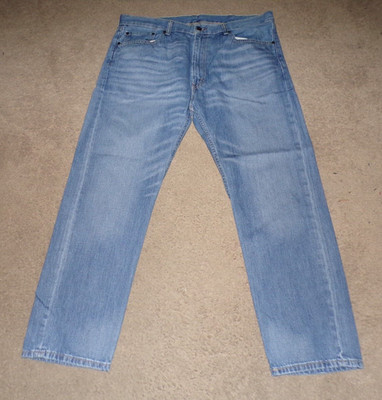 LEVI LEVIS 505 REGULAR FIT STRAIGHT LEG MENS JEANS SIZE 38 X 30 RED TAB***