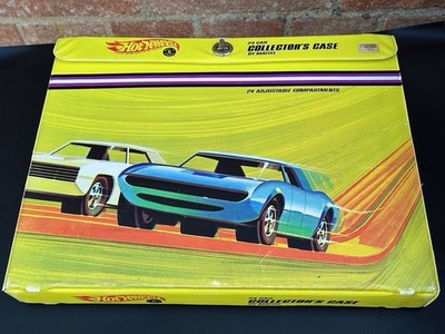 Hot Wheels Redline 24 Car Collectors Case - Yellow UK Version - Fully Complete!