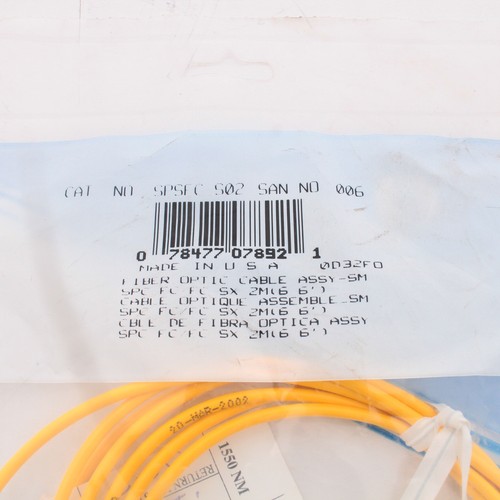 Leviton SPSFC-S02 Fiber Optic Singlemode Simplex Patch Cable Cord FD FC SPC 2M - 第 5/5 張圖片
