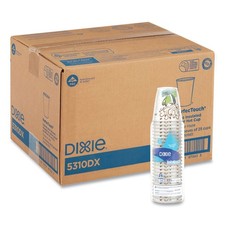 Dixie 5310DX PerfecTouch 10 oz.Paper Hot Cups - Coffee Haze 500/CT New