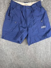 Aftco Shorts Mens 30 The Original M01 Cargo Active Fishing Blue 7”inseam