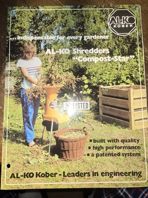1987 Al-Ko Kober Shredders DEALER ADVERTISING BROCHURE 