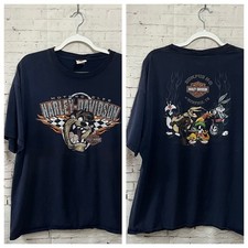 Harley-Davidson 2X Taz Looney Tunes T-shirt Memphis Tennessee Dark Navy 2010
