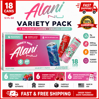 Alani Nu Energy Winter Variety Pack, 12 fl. oz., 18 pk.