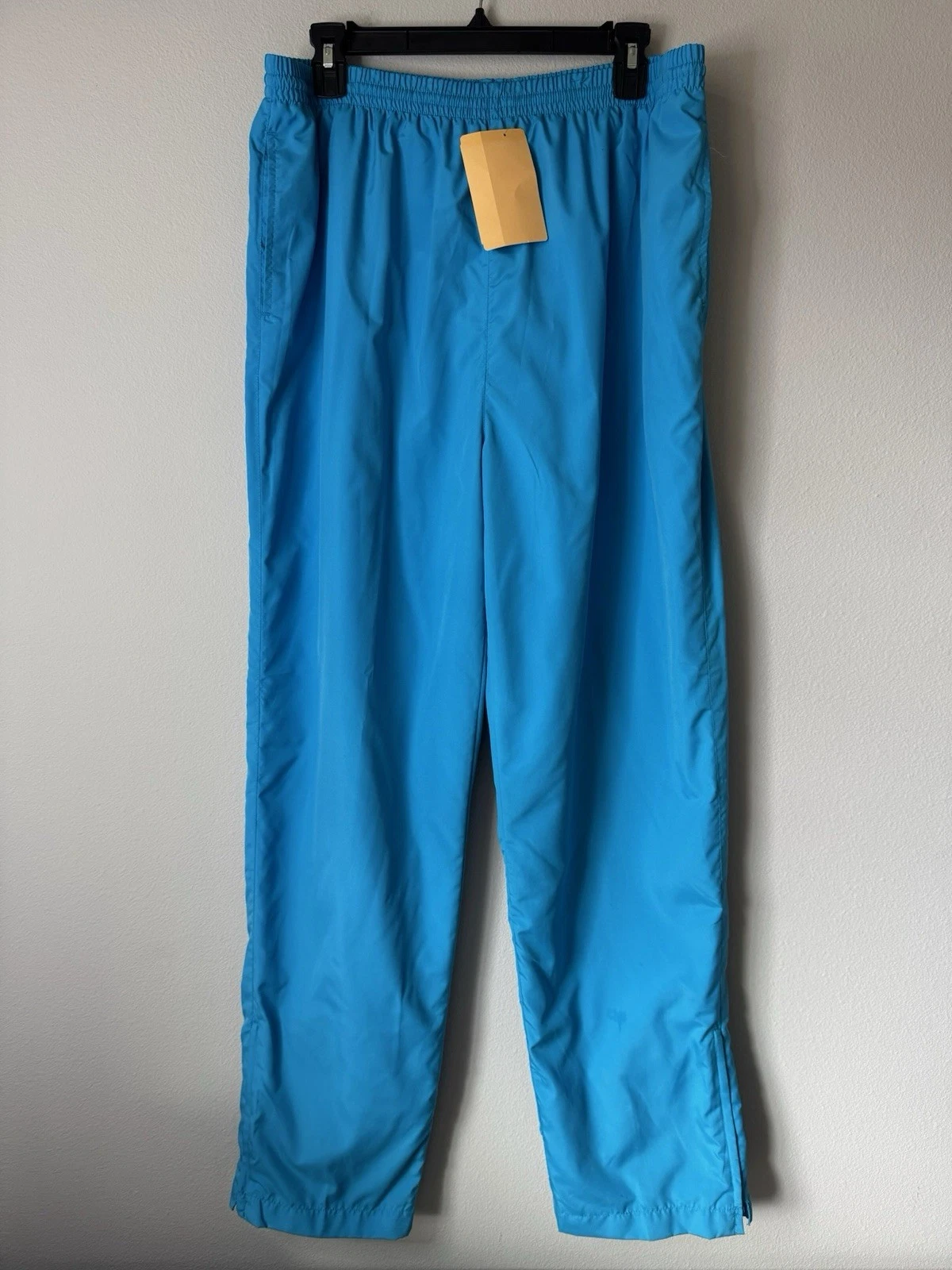 Vintage Bolle Sport Windbreaker Pants XL Ice Blue Lined Athletic Track Pants