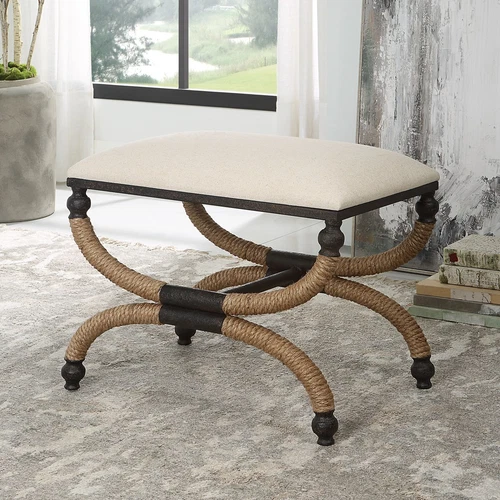 Uttermost Icaria Upholstered Small Bench - Picture 1 of 1