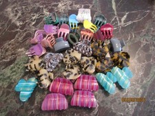 Large Assorted Lot of Plastic Hair Claw Clips 25 Assorted Hair Claw Clips
