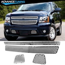 For 07-14 Chevy Tahoe Punch Diamond Style Front Billet Grille Insert Chrome 4pc For 07-14 Chevy Tahoe Punch Diamond Style Front Billet Grille Insert Chrome 4pc