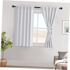 Room Darkening Curtains 45 inches Long, 42"W x 45"L Pack of 2 Greyish White