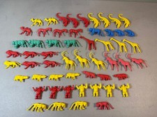 Vintage Large Lot of Over 50 Colorful Plastic Zoo Animals - Unbranded