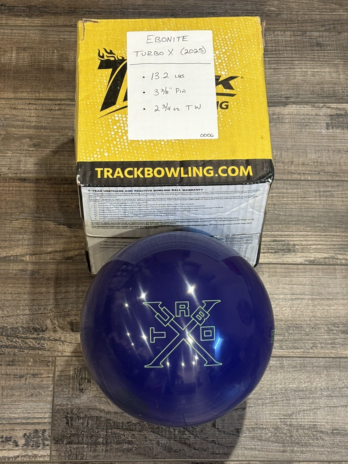 13lb Ebonite Turbo X (2025 Remake) - Plugged, Resurfaced, Re