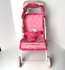 American Girl Bitty Baby Doll Stroller V Foldable Pink Flowers Retired 2009-2011
