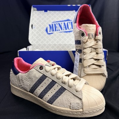 Size 9 Adidas Superstar 82 X Menace Men s Sneakers 'Wonder White Dark Blue'
