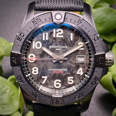 Breitling Avenger Night Mission 42mm Black Leather Men's Watch S17328101B1X1
