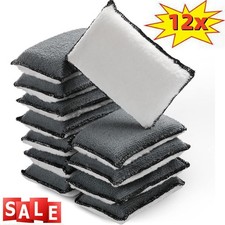 12x Auto Wildleder Reinigung Politur Pad Schaum Schwamm Mikrofaser waschpad