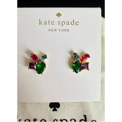    Abstrakte Schmetterlinge Ohrringe aus bunten Zirkonia Kate Spade New »