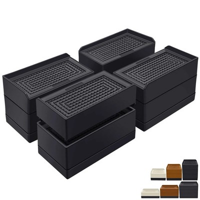 Rectangle Bed Risers, 3 Inch Heavy Duty Adjustable Furniture Risers for Bed S