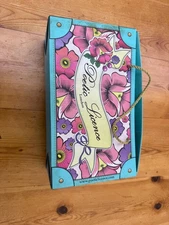 London Poetic Licence LUXURY leather chamois Beautiful Flower Sandals size 9 M11